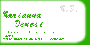 marianna dencsi business card